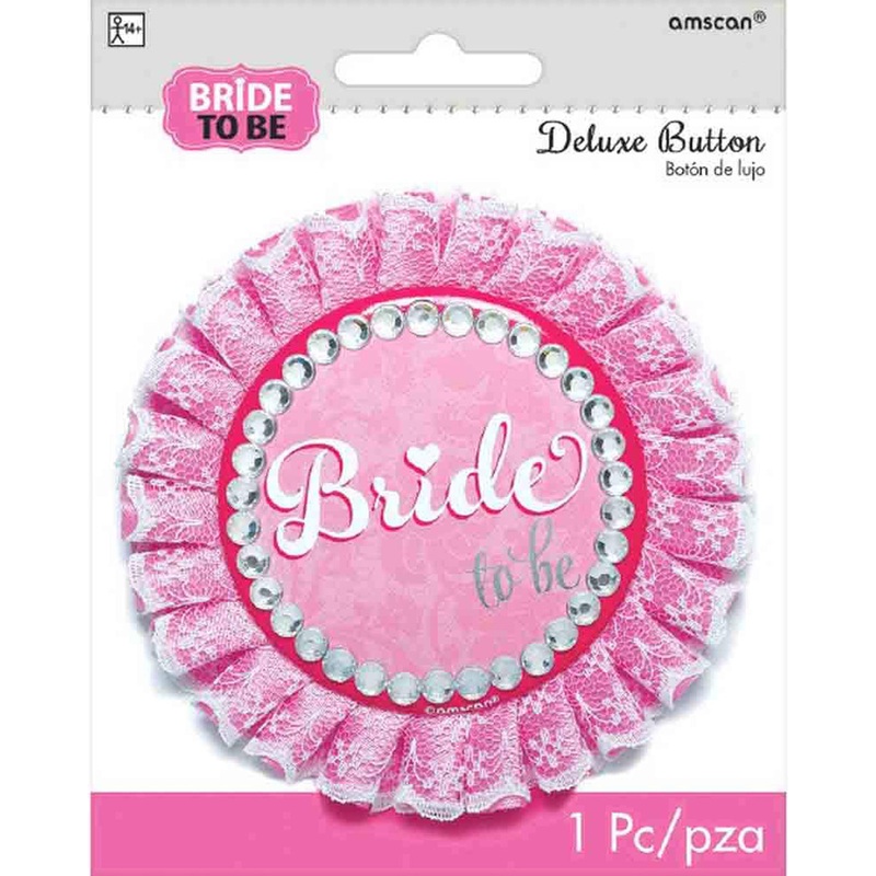 Elegant Bride Party Button 4 Inches