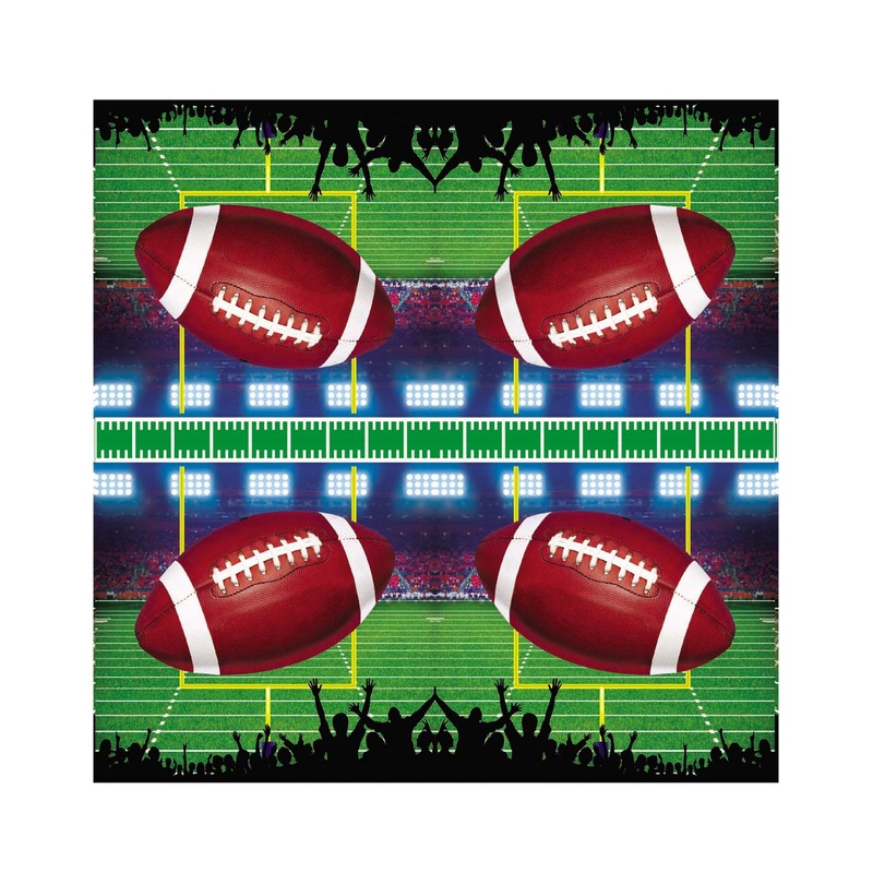 Football Party 13 Inch Square Napkins 13 Inches by 13 Inches