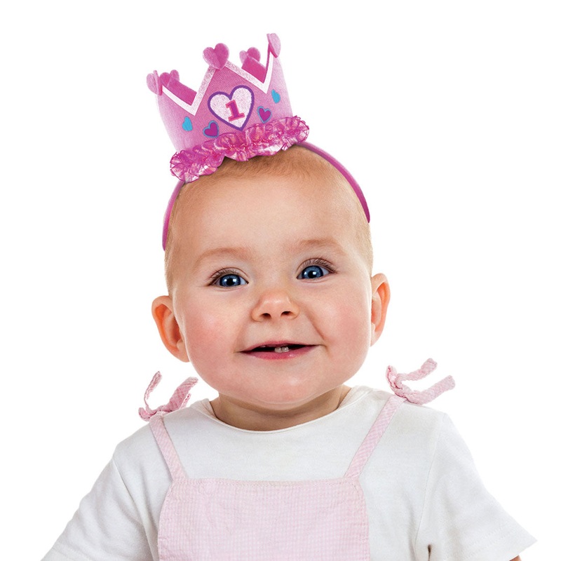 Girls 1st Birthday Headband Infant One Size