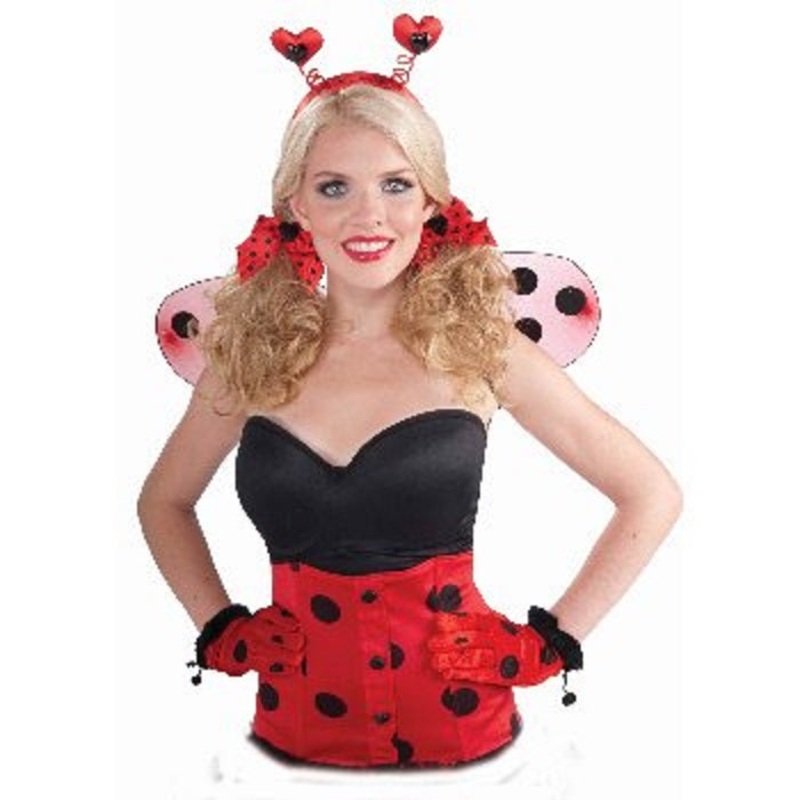 Lady Bug Adult Hair Bow & Headband Set Adult One Size