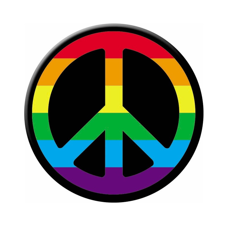 Peace Sign Iron On Applique Accessory One Size