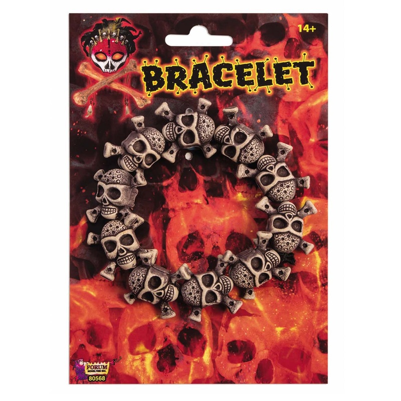 Skull Adult Costume Bracelet Adult One Size