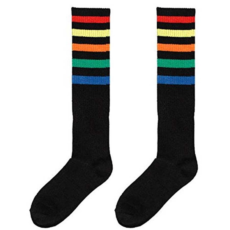 Striped Rainbow Adult Knee High Socks Adult One Size
