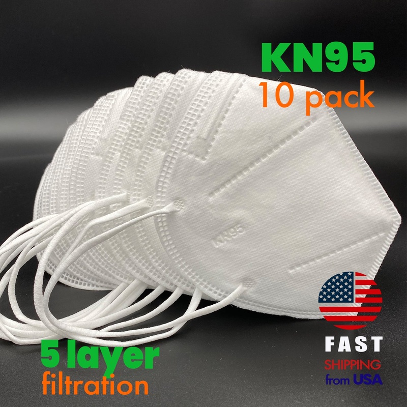 10 Pack KN95 Disposable Face Masks 10 pcs