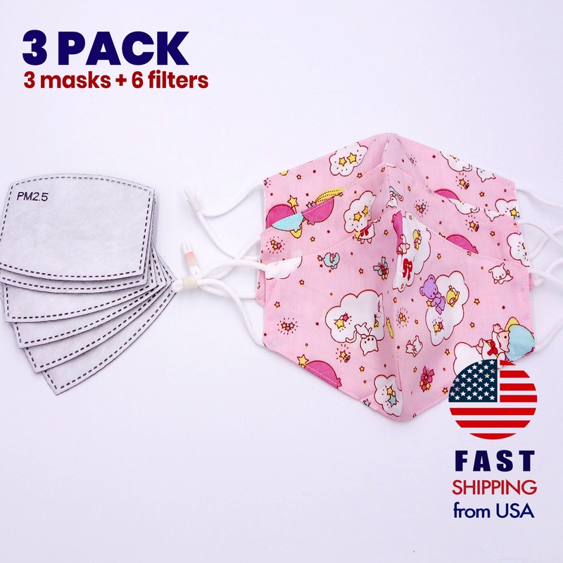 [3 BAG] Angel Kids Cotton 2 Layer Mask Kids (3-8 years)