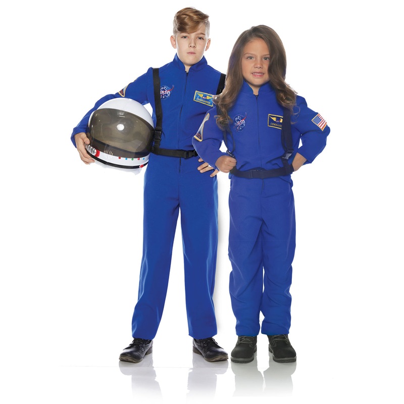 Astronaut Blue Child Costume Flight Suit Large 10-12