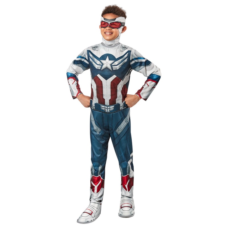 Captain America Costume for Kids - Marvel Falcon and the Winter Soldier Small (3-5 Yrs)