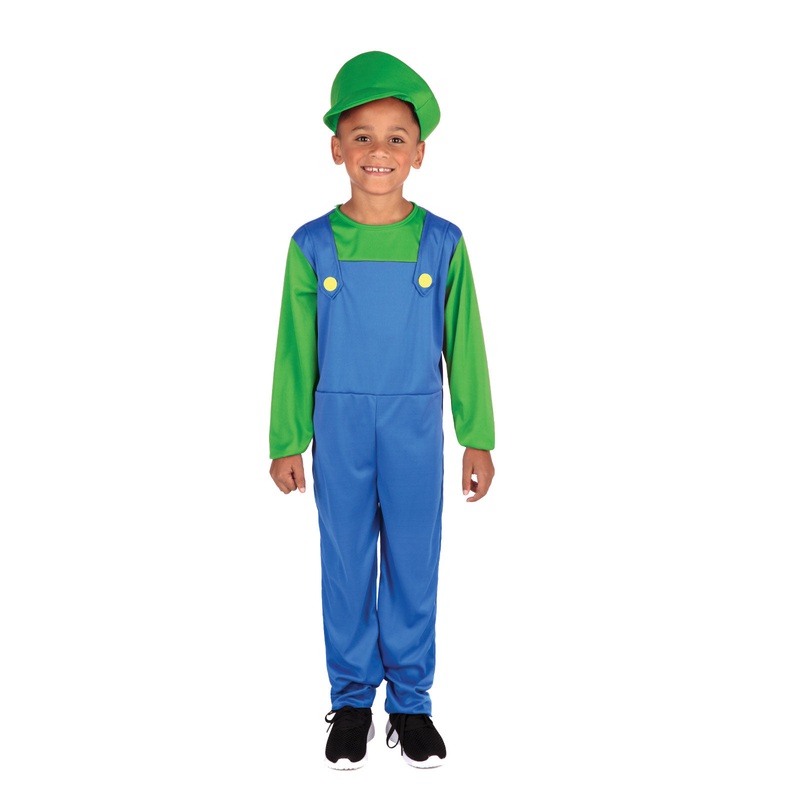 Green Plumber Costume for Kids Small (3-4 Yrs)