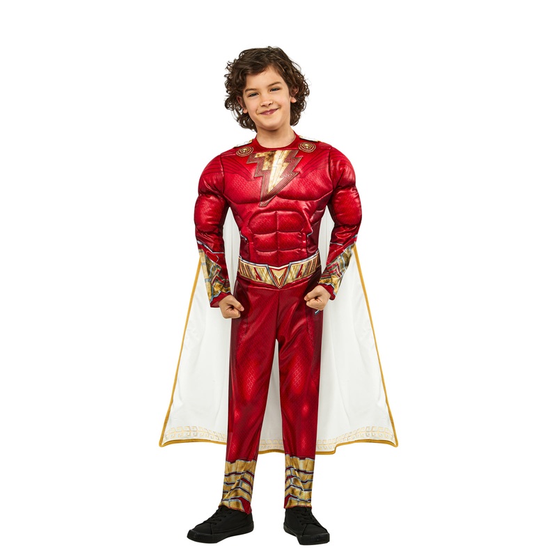 Shazam 2 Deluxe Costume for Kids - Shazam! Medium (6-8 Yrs)