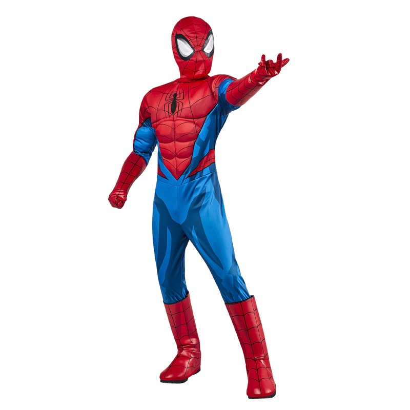 Spider-Man Deluxe Costume for Kids - Marvel Spider-Man Small (4-5 Yrs)