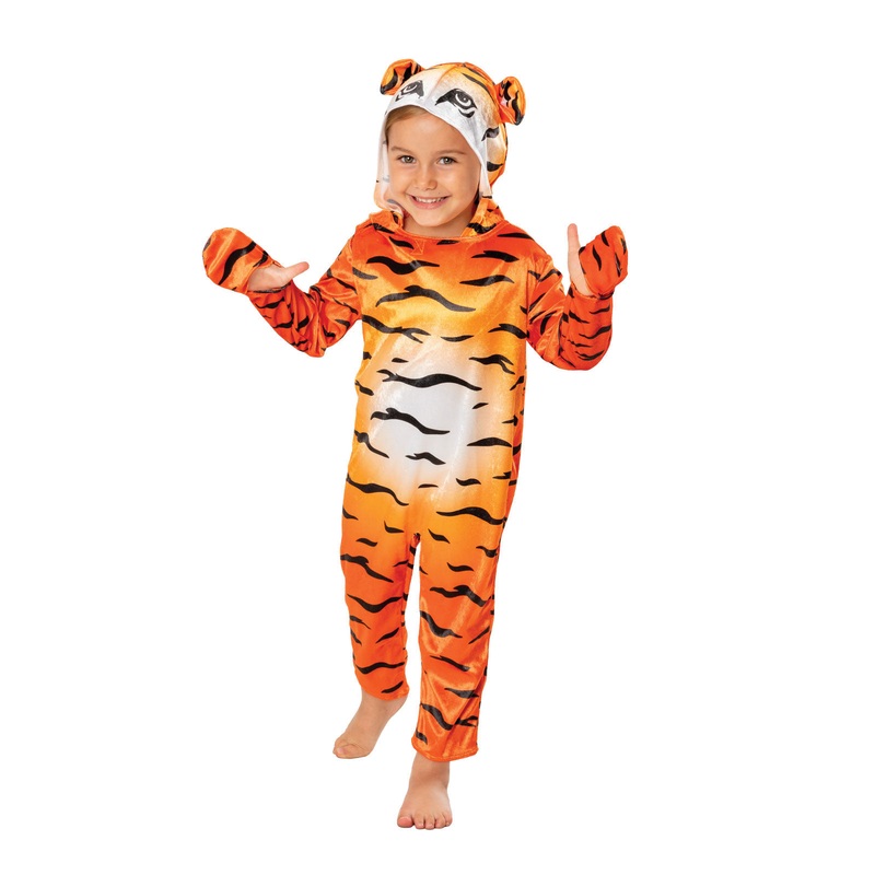 Tiger Deluxe Hooded Costume for Kids Small (3-4 Yrs)
