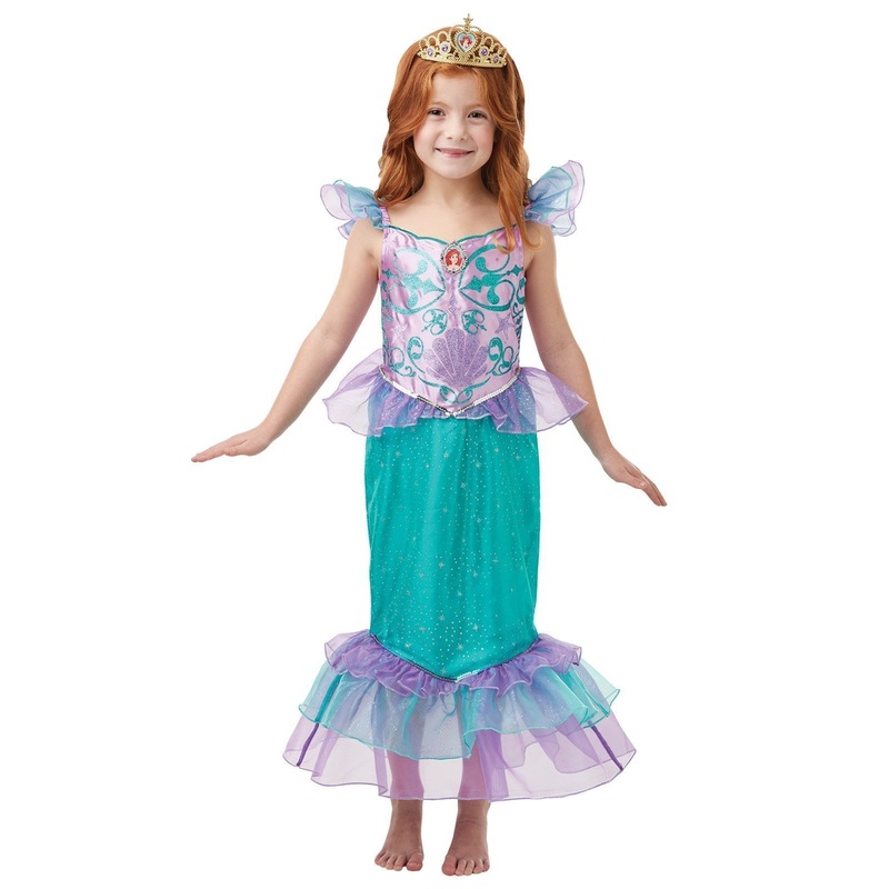 Ariel Glitter & Sparkle Costume for Kids - Disney The Little Mermaid Small (3-5 Yrs)
