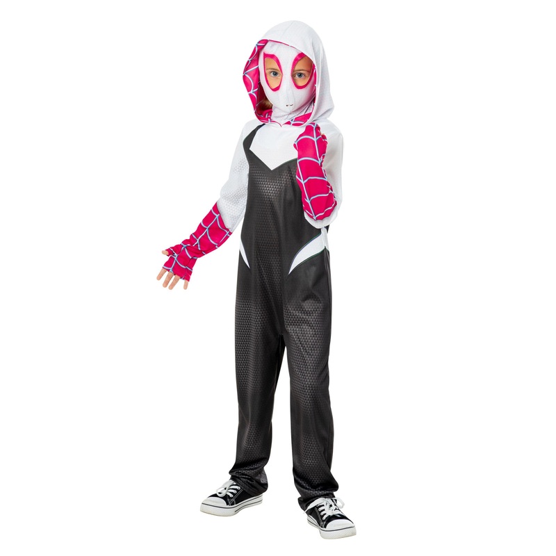 Ghost Spider Spider-Verse Deluxe Costume for Kids - Marvel Spider-Man Small (3-5 Yrs)