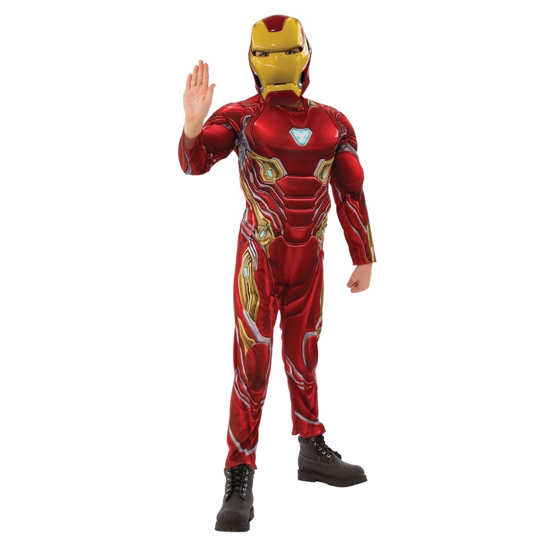 Iron Man Deluxe Costume for Kids - Marvel Iron Man Medium (5-7 Yrs)