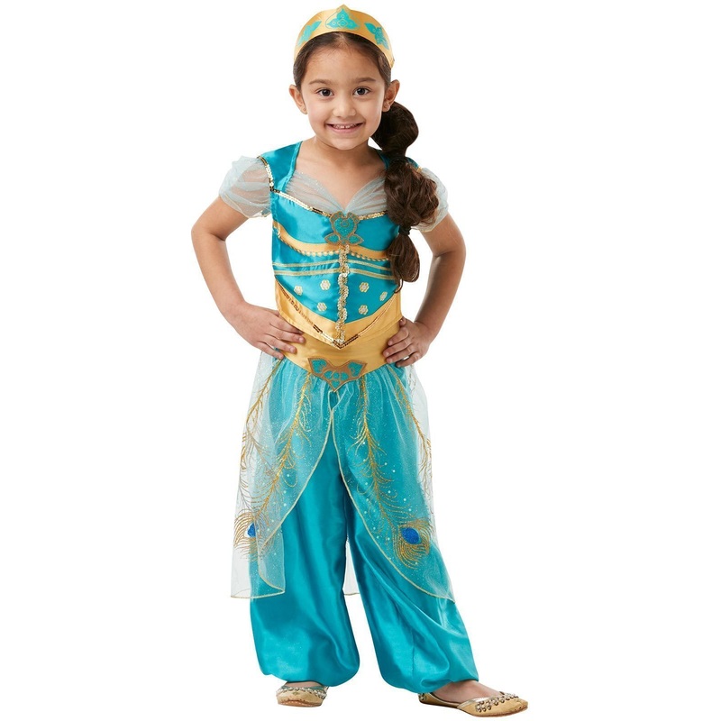 Jasmine Live Action Costume for Kids - Disney Aladdin Small (3-5 Yrs)