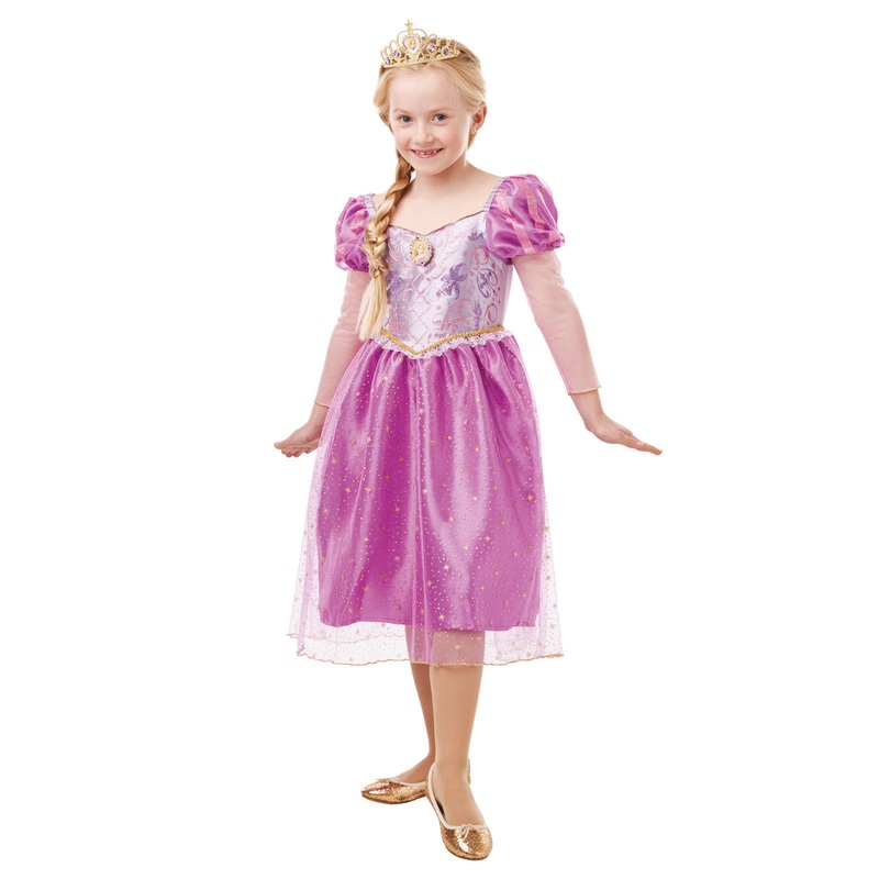Rapunzel Glitter & Sparkle Costume for Kids - Disney Tangled Small (3-5 Yrs)