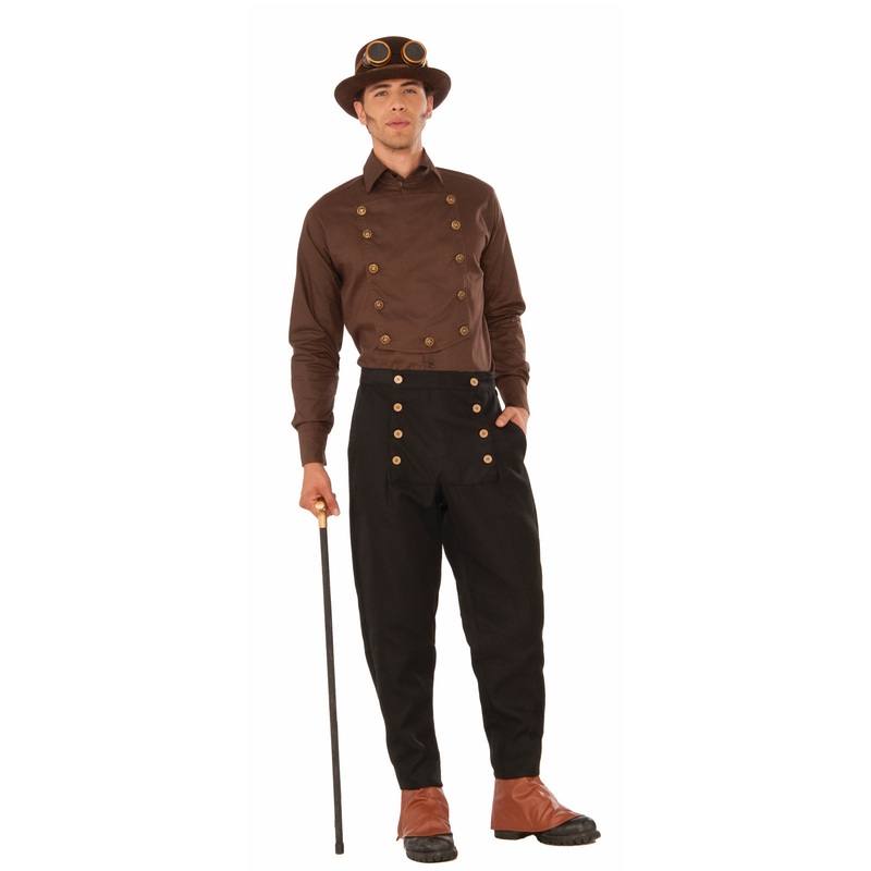 Steampunk Brown Men's Shirt for Adults Standard