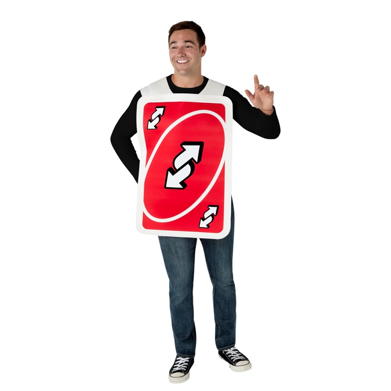 Uno Red Reverse Card Tabard Costume for Adults - Mattel Games