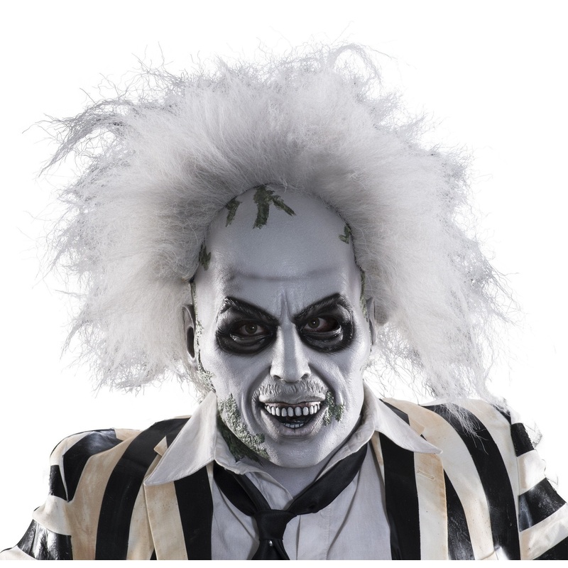Beetlejuice Overhead Mask With Hair for Adults - Beetlejuice