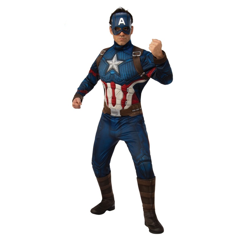 Captain America Deluxe Costume for Adults - Marvel Avengers Standard
