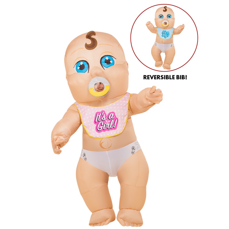Gender Reveal Baby Inflatable Costume for Adults Standard