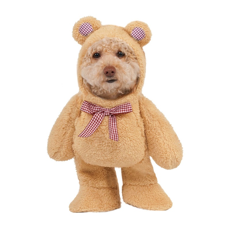 Walking Teddy Bear Pet Costume with Arms Small