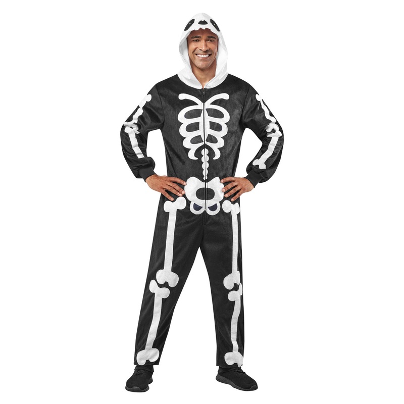 Skeleton Onesie Costume for Adults Small-Medium (S-M)