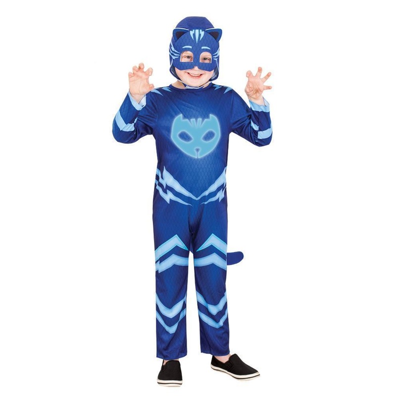 Catboy Glow In The Dark Costume for Kids - PJ Masks Small (3-5 Yrs)
