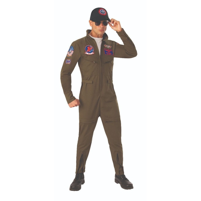 Flight Suit Jumpsuit Costume for Adults - Top Gun Standard