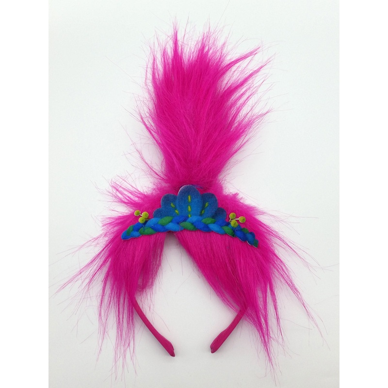 Poppy Headband with Hair for Kids - Dreamworks Trolls 3