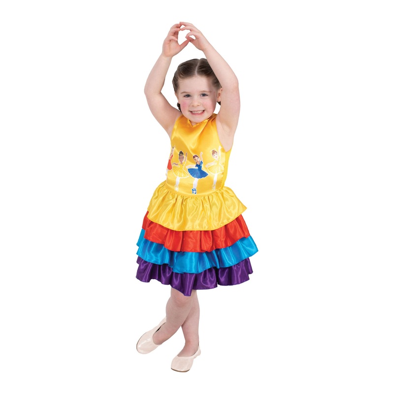 Wiggles Ballerina Multi-Coloured Dress Costume for Kids - The Wiggles Toddler (18-36 Mths)
