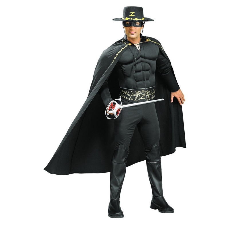 Zorro Deluxe Muscle Chest Costume for Adults - Zorro Standard