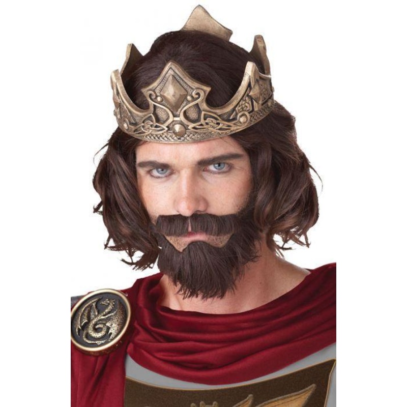 Medieval King Wig & Beard Set for Adults