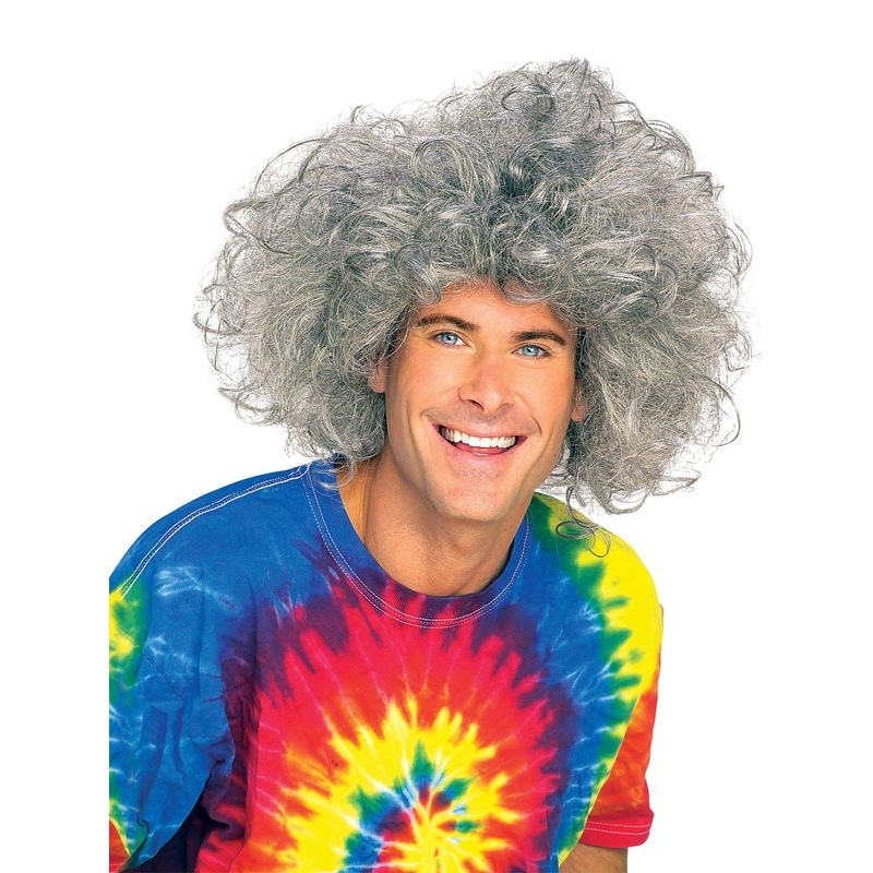Einstein Bad Hair Day Long Grey Wig for Adults