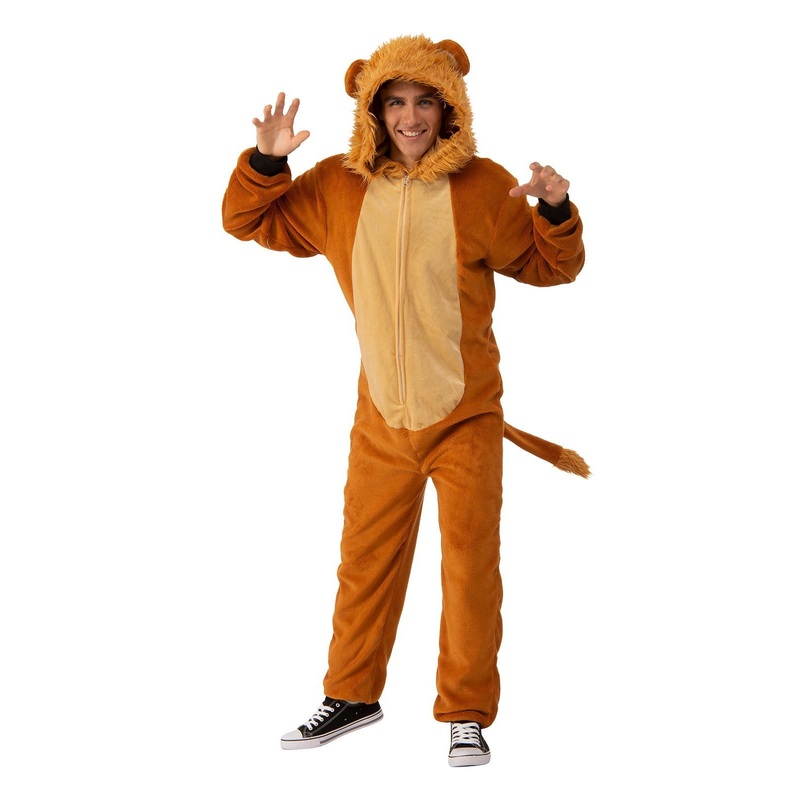 Lion Furry Onesie Costume for Adults Small-Medium (S-M)