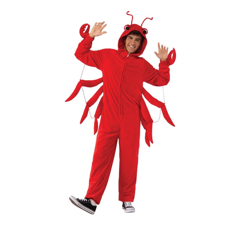Lobster Furry Onesie Costume for Adults Small-Medium (S-M)