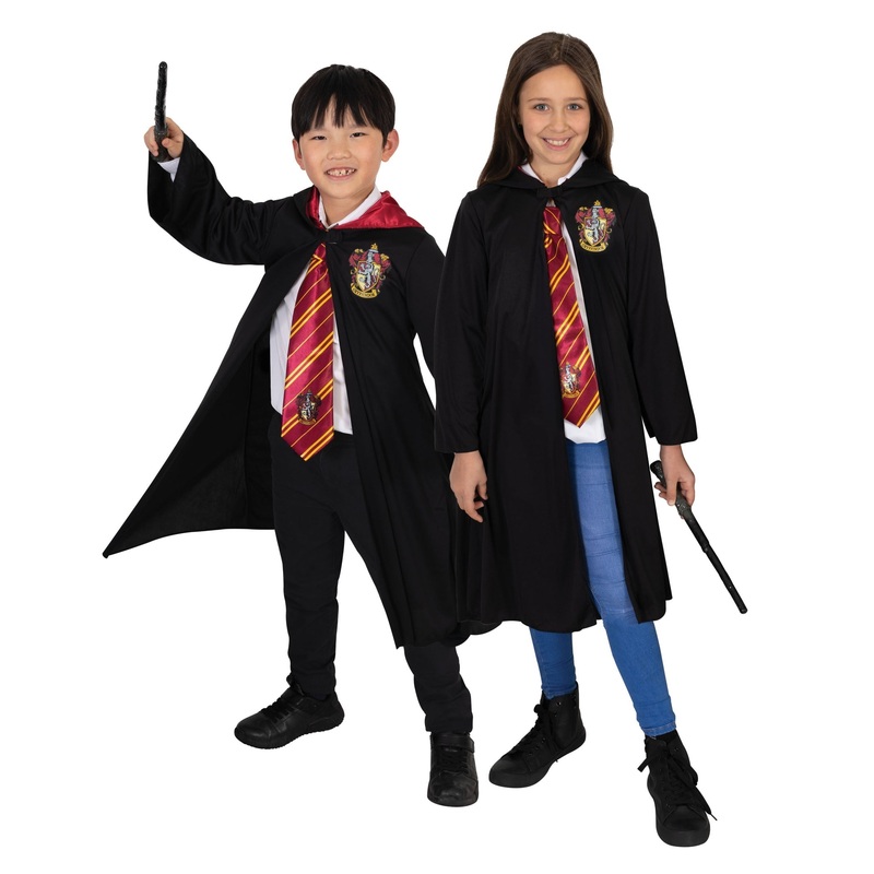 Gryffindor Robe & Wand Set for Kids - Harry Potter Medium (6+ Yrs)