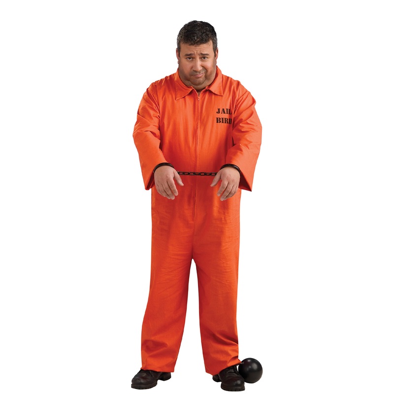 Prisoner Jumpsuit Plus Size Costume for Adults Plus