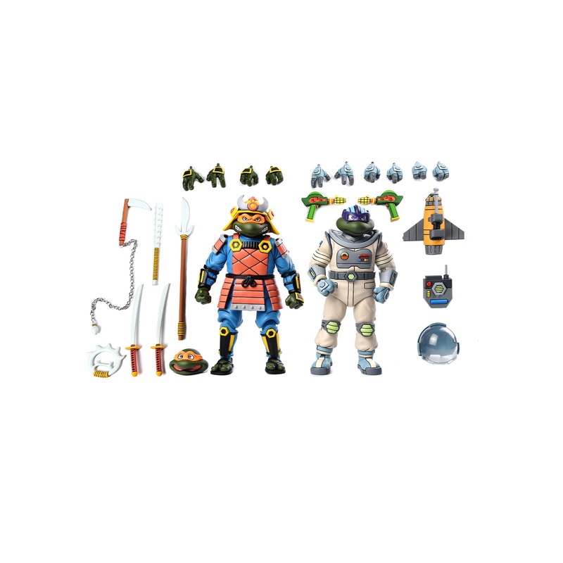 Space Adventure & Samurai Turtles 2 Pack - 7" Scale Action Figures - TMNT (Cartoon) - NECA Collectibles