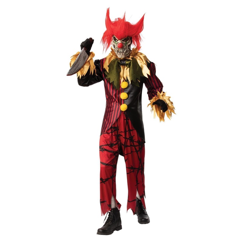 Crazy Clown Costume for Adults Standard