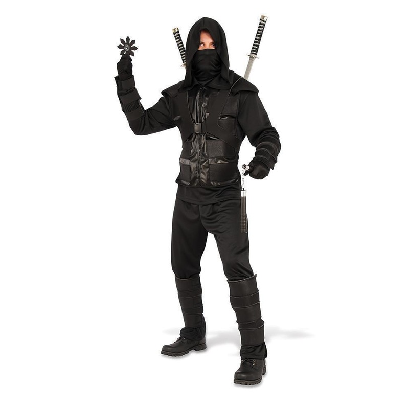 Dark Ninja Costume for Adults Extra Large