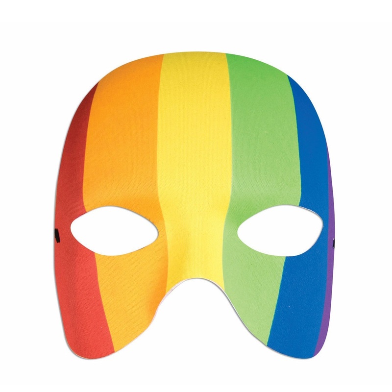 Rainbow Half Mask for Adults
