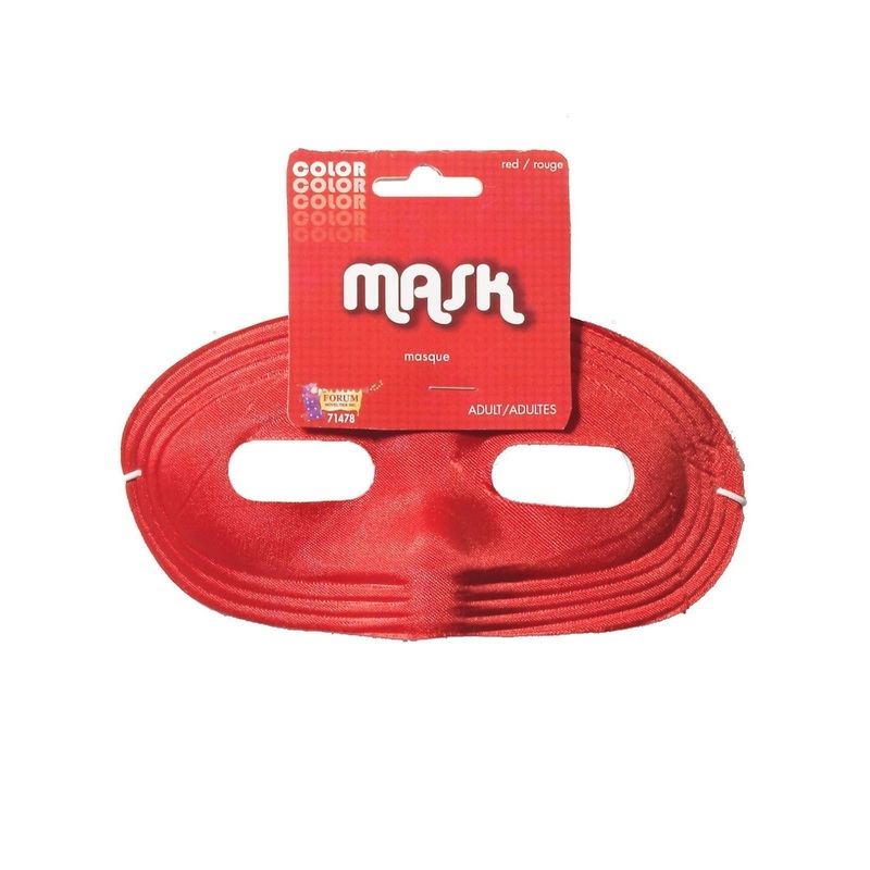 Red Domino Mask for Adults