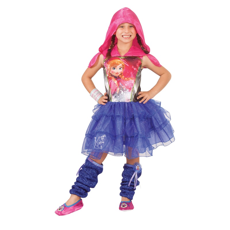Anna Hooded Tutu Costume for Kids - Disney Frozen Medium (6-8 Yrs)
