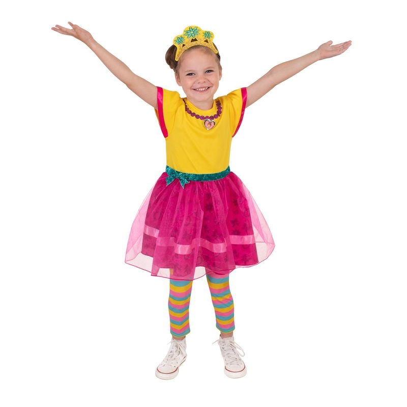 Fancy Nancy Deluxe Costume for Kids - Disney Fancy Nancy Clancy Small (3-5 Yrs)