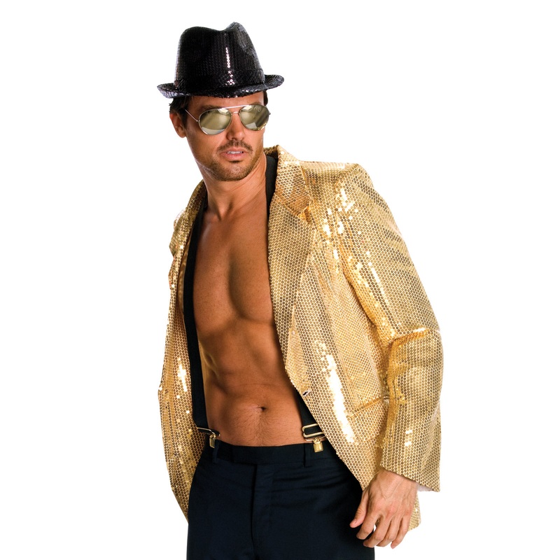 Sequin Gold Jacket for Adults Small