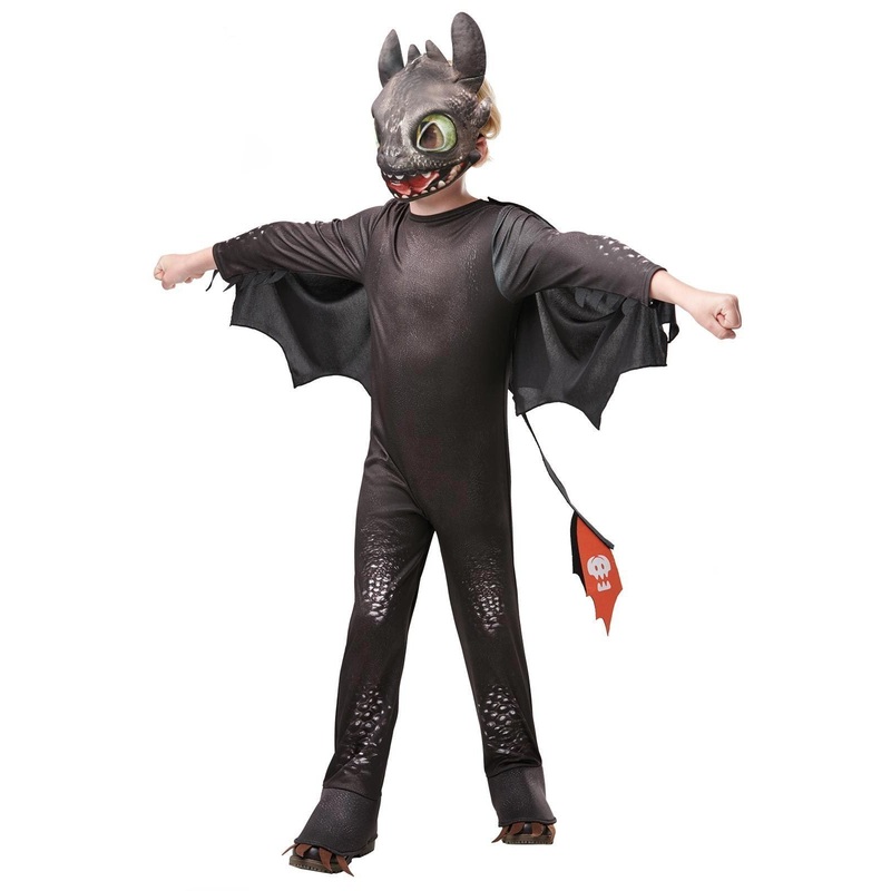 Toothless Night Fury Deluxe Costume for Kids - How to Train Your Dragon Small (3-4)