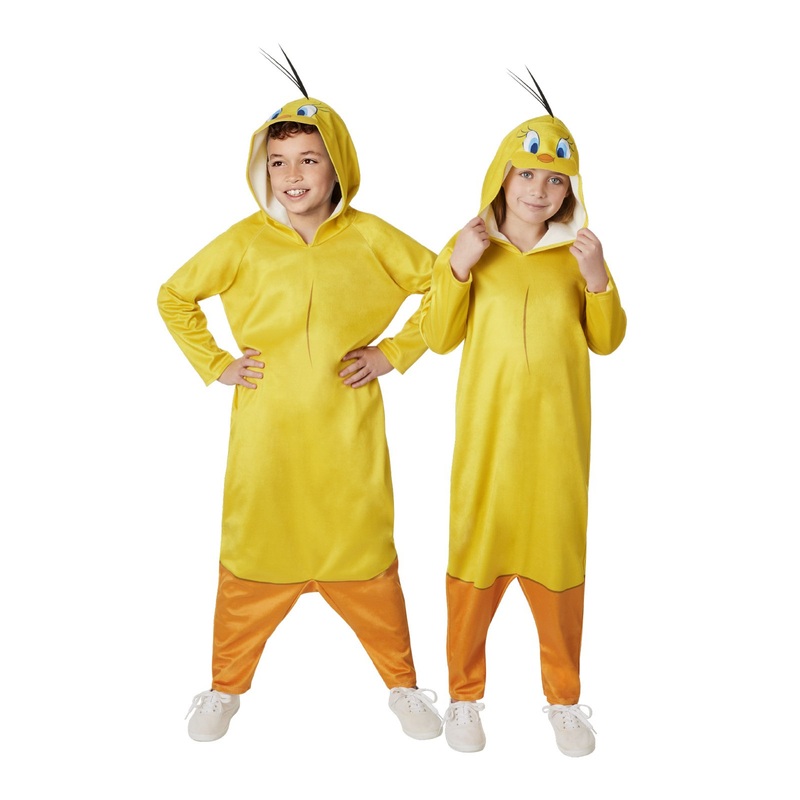Tweety Bird Unisex Jumpsuit Costume for Kids - Looney Tunes Small-Medium (S-M)