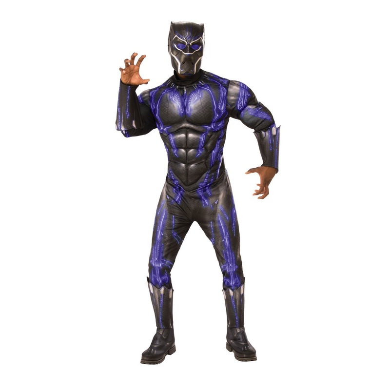 Black Panther Deluxe Battle Costume for Adults - Marvel Black Panther Standard
