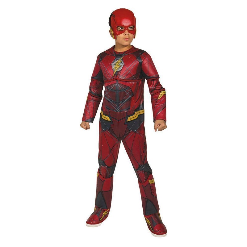Flash Deluxe Costume for Kids - Justice League Small (3-5 Yrs)